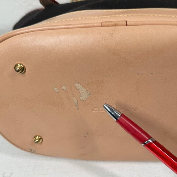 Vintage Dooney & Bourke Cabriolet Canvas & Leather Tote Shoulder Bag - Picture 11 of 13